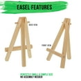 thumbnail image 3 of 12 Pack U.S. Art Supply 3" x 3" Stretched Canvas with 5" Mini Natural Wood Display Easel Kit, Artist Tripod Holder Stand, 3 of 6