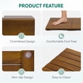thumbnail image 5 of Smuxee Foldable Teak Wood Bath Mat,Non Slip Bathtub Mat 23.2in*16.2in,Indoor and Outdoor Use, 5 of 8