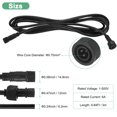 thumbnail image 3 of Uxcell 2-Pack Waterproof Extension Cable, 3 Pin 9.84 Ft/3m Wire with 18AWG IP67 Male and Female Connectors for Spotlights[Black], 3 of 7