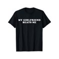 thumbnail image 1 of Camiseta humorística "Mi novia me gana": divertida camiseta de algodón sobre dinámicas de pareja, un regalo alegre para aniversarios, tela para hombre., 1 of 6