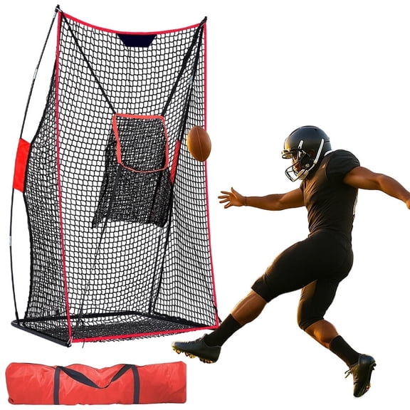 Kapler 4x7 FT Football Kicking Net, Portable Quarterback Accuracy Trainer