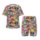 thumbnail image 1 of Fotbe Cute Cartoon Owls Pijama Estampada de 2 Piezas para Niños – Ropa de Dormir de Manga Corta Cómoda para Niños y Niñas, Camiseta y Shorts de Algodón-Medium, 1 of 6