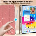 thumbnail image 7 of Allytechgroup Glitter Bling Case for Apple iPad 9th 8th 7th Generation 10.2 Inch, Trifold Stand Slim Fit Auto Sleep Wake Anti-Scratch Smart Case for iPad 10.2" 2021/2020/2019, Rosegold, 7 of 7