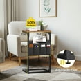 thumbnail image 4 of OUTONLIFE C Shaped Sofa Side Table, Small Slim End Table with Storage Bag, Couch Arm Table for Living Room, Black, 4 of 10