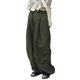 thumbnail image 3 of TRKIYQC Pantalones cargo con cordón para mujer, pantalones rectos largos casuales con bolsillos de cintura baja sueltos verdes TRKIYQC moda, 3 of 7