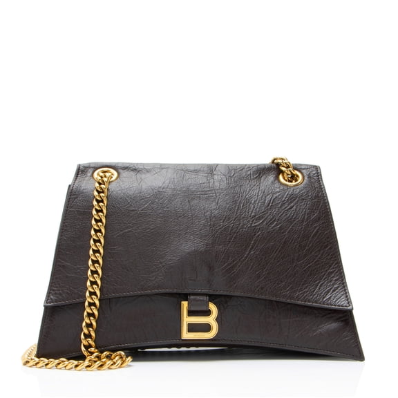 Pre-Owned Balenciaga Calfskin Crush Medium Shoulder Bag