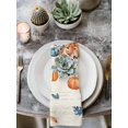 thumbnail image 2 of Orange Blue Pumpkins Fall Cloth Napkins Set of 4 Reusable Dinner Napkins, Weeping Botanical Thanksgiving Retro Cocktail Napkin Washable Table Napkins for Wedding/Holiday Party/Baby Shower 20"x20", 2 of 7