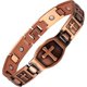 thumbnail image 1 of Bronze bracelet Retro magnet bracelet bracelet cross men's bronze bracelet accessories, 1 of 4