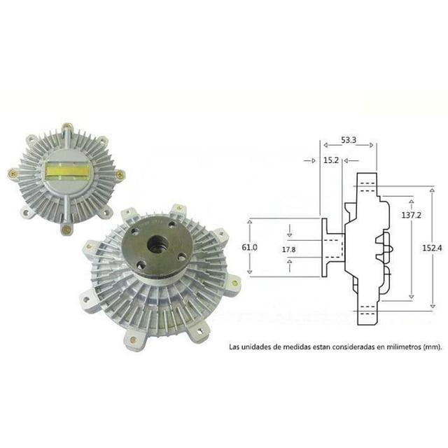 Fan Clutch H100 2008 A 2009 Dodge L4 2.4L Térmico KEEP ON GREEN .