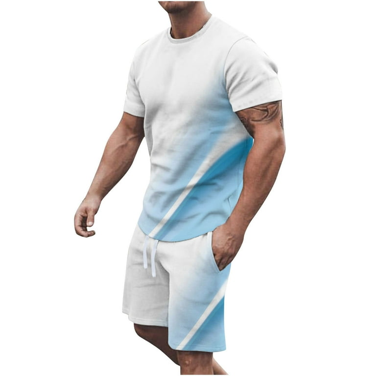 【期間限定】 Men's Xysaqa 2 Shirt Tee Block Color Outfits, Short Piece Clothing