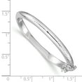 thumbnail image 3 of Sterling Silver Rhod. Plated Text. w/Safety Hinged Child's Bangle, 3 of 3