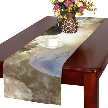 

MYPOP Creative Universe Fractal Fantasy Cotton Linen Table Runner 14x72 inches