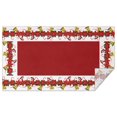 thumbnail image 1 of Meery Christmas Rectangle Table Cloths Winter Poinsettia Christmas Flower Bell Tableclothes 60x102inch Polyester Happy Holiday Waterproof Reusable Tablecloths for Weddings Banquets Restaurants, 1 of 5