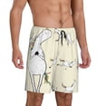 thumbnail image 2 of Kdxio Unicorn Doing Yoga Print Mens Sleep Shorts Bottoms Soft Comfy Pajama Wear Pants with Drawstring Pockets, 2 of 7