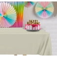 thumbnail image 2 of DecorRack 4 Plastic Tablecloths, 54 x 108 inch, Rectangular, Ivory, 2 of 5