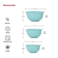 thumbnail image 3 of Juego de 3 tazones de plástico para mezclar KitchenAid, universales, anidados, 3 of 5