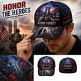 thumbnail image 5 of 911 25th Anniversary Hat, Never Forget 9/11 25th Anniversary Baseball Cap Patriotic Vintage Hats for Men Women, 5 of 5