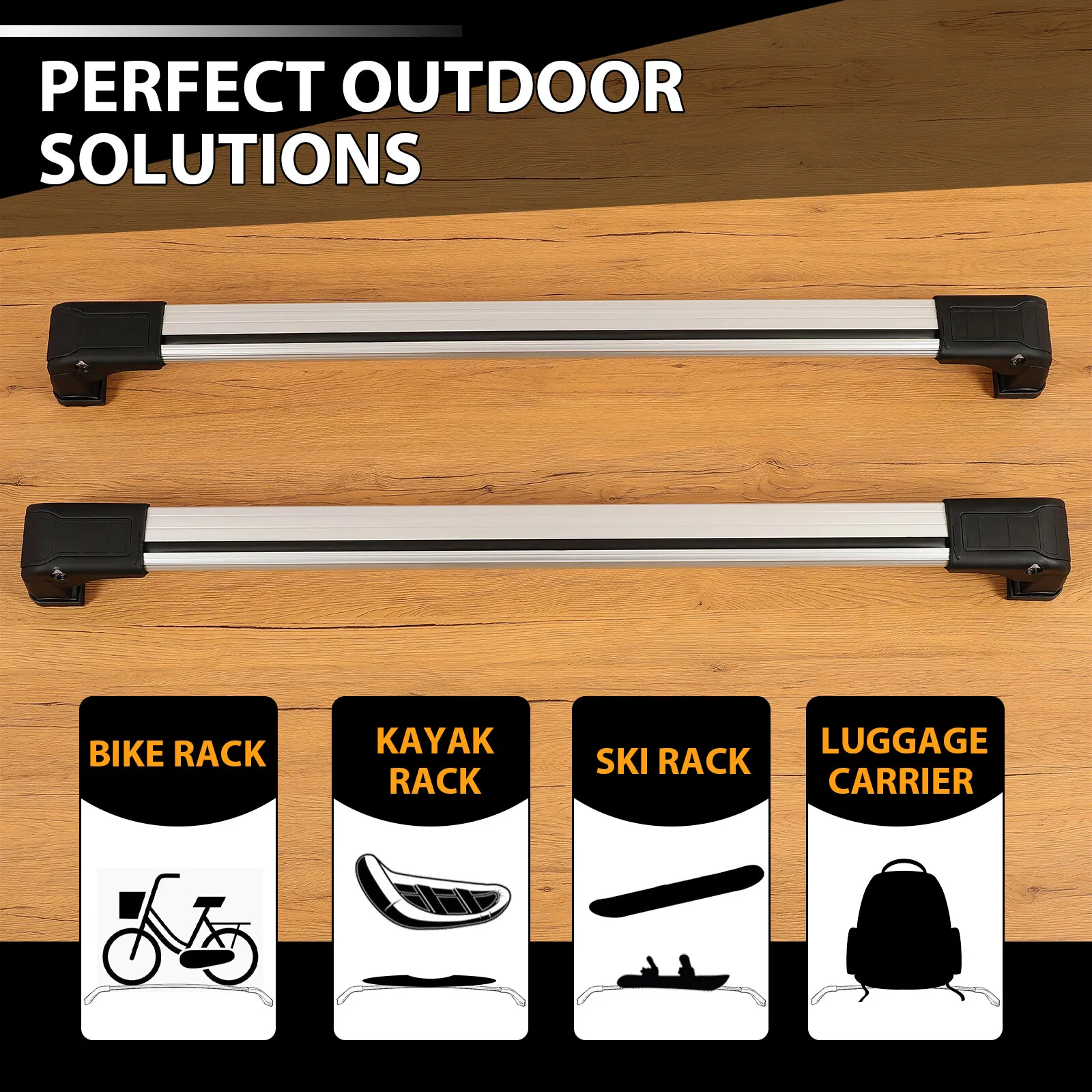 Kojem Cross Bars Lockable for 2006-2017 Mazda 5 Roof Rack Cross Rail Aluminum