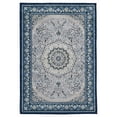 thumbnail image 2 of Contemporary Home Living 3.25' x 5' Floral Medallion Area Throw Rug - Cream and Blue, 2 of 7