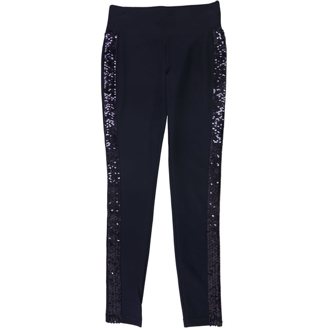Leggings casuales con ribete de lentejuelas I-N-C Azul 0