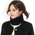 thumbnail image 6 of Women's Ribbed Knit Neck Warmer with Fleece Lining for Winter Warmth and Comfort-Black, 6 of 6