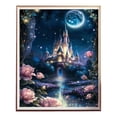 thumbnail image 1 of Luna Pintura Kits Adultos 5D Playa Arte Kits Principiantes DIY Ronda completa de perforación junto al mar Pintura con puntos Inicio Pared 15.75 X 11.81 Inch, 1 of 5