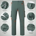 thumbnail image 3 of BASSDASH Men’s Quick Dry Convertible Water Resistant UPF 50+ Pants FP02M, 3 of 7