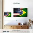 thumbnail image 4 of Elephant Stock Usa Brazil Bond Wall Art - Horizontal Canvas Wall Art - Living Room Wall Decor - Flags Canvas - Green And White Decor - 12" x 8", 4 of 8