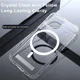 thumbnail image 4 of Funda magnética transparente para iPhone 15, 14 Pro Max, 13, 12, 11 Mini, con soporte de metal para carga inalámbrica MagSafe, 4 of 5