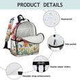 thumbnail image 4 of White Butterfly Flower Field Pattern Backpack for School,Cute School Bag,Schoolbag with Adjustable Shoulder Straps & Padded Back,15.25"x11.5"x5.25", 4 of 5