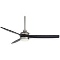 thumbnail image 6 of Casa Vieja 52" Windspun Modern Indoor Ceiling Fan 3 Blade LED Light Remote Control Brushed Nickel Finish Bedroom DC Motor, 6 of 9