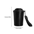 thumbnail image 4 of Injueey Aspiradora de café de acero inoxidable, reemplazo portátil, boca ancha, parte inferior antideslizante, botella de agua para el hogar, taza con Teteras Negro Injueey HA080458-01, 4 of 6
