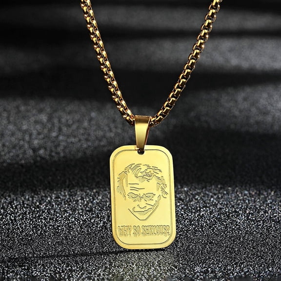 Oker Gold Plated Stainless Steel Necklace League Injustice Gang Pendant