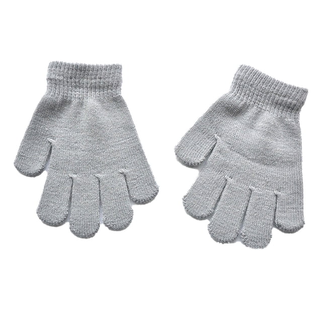 Minnieouse 1 par de guantes para niños, calentador de manos para exteriores de estilo sencillo, cubiertas para calentar manos para niños y niñas, guante guantes y mitones gris claro Minnieouse AP009862-04