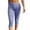 Blue, variant on Blue Plaid Capri Pants for Women Trendy Summer Lounge Pants Knee Length Elastic Waist Pedal Pushers Dressy Casual Plaid Capris with Pockets Blue 2XL