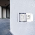 thumbnail image 5 of Uxcell 1Pcs Waterproof Electrical Outlet Cover 86-Type Protector Universal 1-Gang Wall Socket Protector Receptacle Cover for Bathrooms Outdoor Plug, Transparent 4.09 x 3.94 x 1.77in, 5 of 5