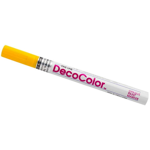 Marvy Uchida Fine Line Opaque Paint Marker, Yellow, 1/Pack