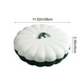 thumbnail image 3 of Pumpkin Shaped Snacks Serving Tray, Wheats Pumpkin Candy Box with Lid Multi Sectional Snack Bowl Trays, Dried Fruit Tray Organizer for Home Holiday(White), 3 of 6