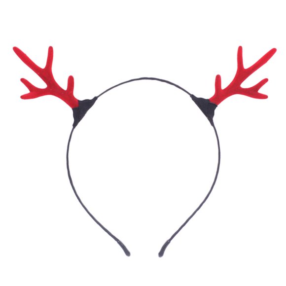 Women Girls Headband Hair Hoop Christmas Headwear Cute Xmas Hair Band Accessories - Red