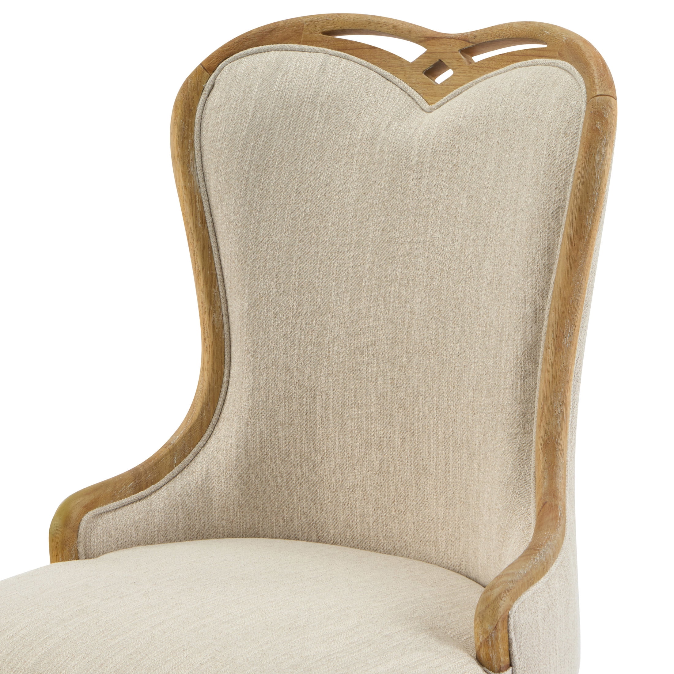 Christopher Knight Home Tufted Wingback Dining Chairs with High Backrest, Solid Wood Frame, Beige, Set of 4