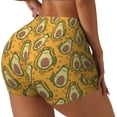 thumbnail image 2 of Kdxio Avocado Dog Print Workout Shorts for Women Seamless Soft Smooth Gym Yoga Scrunch Active Shorts, 2 of 9