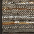 thumbnail image 5 of HomeRoots 486637 8 x 10 ft. Striped Handmade Leather Rectangle Area Rug, Fossil, 5 of 5