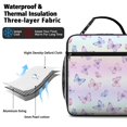 thumbnail image 4 of Butterfly and Pastel Purple Pattern Insulated Lunch Bag Teens,Lunch Box for Men Women for Work,Picnic or Travel,10.2x9.5x4.3 Inches,8 Can Capacity, 4 of 6