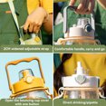 thumbnail image 4 of Cateissary Taza de paja de 1300ml para el hogar, oficina, trabajo, té, leche, agua, botella portátil para deportes al aire libre, gimnasio, Fitness, Teteras Amarillo Cateissary HA080603-01, 4 of 6