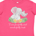 thumbnail image 4 of Inktastic I Am Fearfully and Wonderfully Made Elephants and Flowers Boys or Girls Toddler T-Shirt, 4 of 5