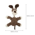 thumbnail image 2 of TAILTOSS 1Pcs Brown Animal Shape Corn Plush Cloth Pet Molar Bite Toy for Indoor Play and Training, 2 of 8