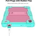 thumbnail image 5 of FIEWESEY for Urao C107/Jeazans OC101/C107 10.1 inch Tablet Hybird Case Kids Friendly with Stand case Cover for HiGrace C107/ZOFYWNAS C107/Freeski C107/Pswarfd 10.1 inch Tablet (Green/Pink), 5 of 8
