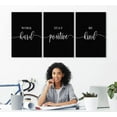 thumbnail image 6 of 3 Pieces Work Hard Inspirational Canvas Wall Art Stay Positive Quotes Wall Decor Be Kind Motivational Poster Inspirational Gifts for Home Bedroom Classroom Office Decor Easy to Hang, 6 of 6