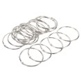 thumbnail image 1 of Unique Bargains 3.5' Dia. Detachable Binder Rings Index Snap Metal Clips, Silver Tone 20 Pack, 1 of 5