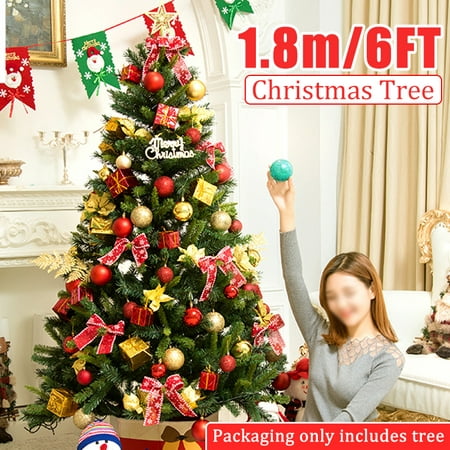 Christmas Tree-6FT Green Artificial 1000 Branch Tip with 34 Pine Cones Ornament Tree for House Holiday Party Christmas